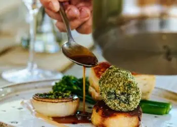 Belly of Orchard Farm Pork | Pig Cheek | Black Pudding | Tender Stem Broccoli | Roasted Onion | Cider Fondant
