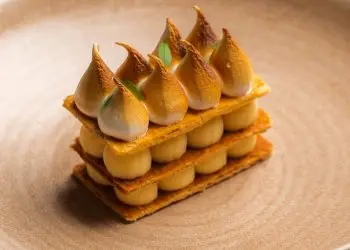 Lemon meringue mille-feuille, lemon verbana